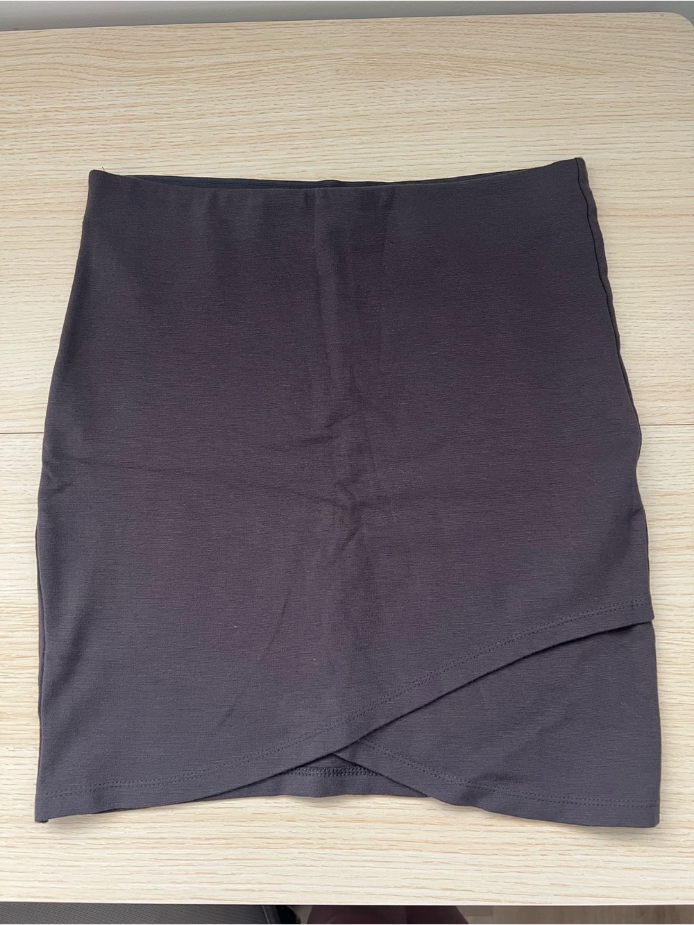 Sunday Best Mauve Asymmetrical Pencil Mini Skirt